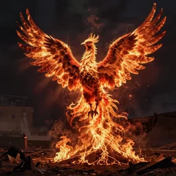 phoenix in fire by Malevitsch