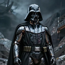darth vader in the biomechanical style of hans rudolf giger