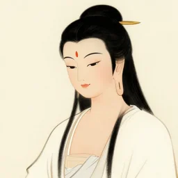 cher bodhisattva, elegant, portrait, illustration art by greg rutkowski