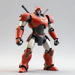 a kongfu robot ， fully armed ， fantastic style