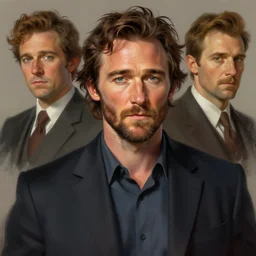 portrait of matthew mcconaughey as a detective, highly detailed, digital painting, artstation, concept art, sharp focus, illustration, art by artgerm and greg rutkowski and alphonse mucha
