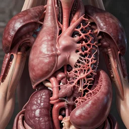 detailed, sharp, building filled with human organs, matte painting, digital art. surreal. trending on art station. anime arts. featured on Pixiv, HD, 8K, highly detailed, good lighting. beautiful. epic.