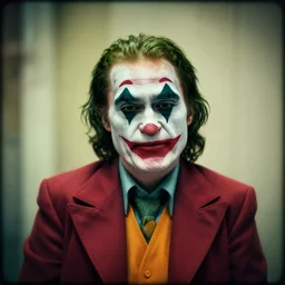donald trump is the joker, filmic, dslr, lens distortion, f / 2. 8, vignette, technicolor, hd