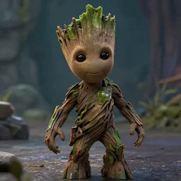 young groot in the movie guardians of the galaxy ( 2 0 1 7 )