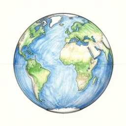 globe earth drawing sketch, trending on artstation, cgsociety