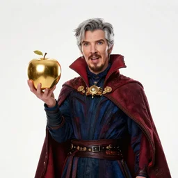 eris discordia holding a reflective gold!!! metal apple!, in dr. strange movie, goddess of chaos, fantasy character portrait, artifacts, luminous skies, highly detailed, michael cheval, peter mohrbacher, boris vallejo, jessica rossier, ultra realistic, wide angle, intricate details, mass effect
