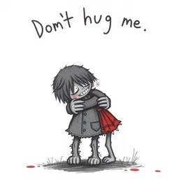 dont hug me i'm scared
