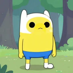 yellow bird character with dot eyes, from adventure time, - 9