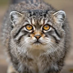 pallas cat extreme closeup