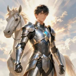 young teen bishonen male! centaur warrior! sci - fi! futuristic armor! moebius, milo manara, hugo pratt, french comic art, semi - realistic anime, portrait, beautiful face, symmetrical face, trending on pixiv, detailed, clean lines, sharp lines, crisp lines, award winning illustration, masterpiece, 4 k
