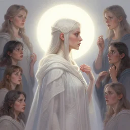 ( side profile ) concept art by thomas blackshear, imogen poots as neo - gothic space templar, brilliant light halo, matte painting, extremely emotional, pastel colours, realistic shaded lighting poster by hsiao ron chen, artgerm, lawren harris, eve ventrue, magali villeneuve, jeremy lipkin, rob rey, christophe vacher