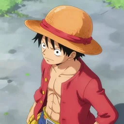 a aerial photo of luffy, side shot, by shunji dodo, 8 k resolution, high quality
