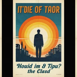 motivational poster from the 1960s, retro art