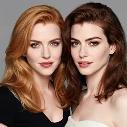 portrait of beautiful christina hendricks and anne hathaway hybrid by mario testino, headshot, detailed, award winning, sony a 7 r
