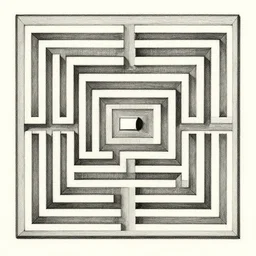 drawing of a complex labyrinth
