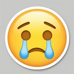 sticker of an emoji with a nosebleed