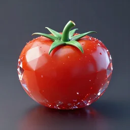 tomato made out of diamond