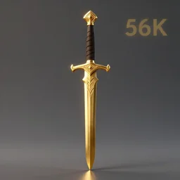 max accurate ultra detailed photo portrait of a golden sword, reflection, artstation, realistic, octane rendring, 56k, hyper realistic