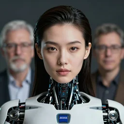portrait of a stunningly beautiful asian female robot , depth of field, zeiss lens, detailed, symmetrical, centered, fashion photoshoot, by Annie Leibovitz and Steve McCurry, David Lazar, Jimmy Nelsson, Breathtaking, 8k resolution, extremely detailed, beautiful, establishing shot, artistic, hyperrealistic, beautiful face, octane render