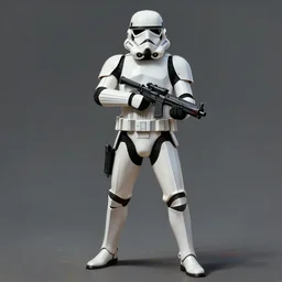 full body shot of an imperial stormtrooper in battle position ready to shoot his blaster concept art by Doug Chiang cinematic, realistic painting, high definition, very detailed, extremely high detail, photo realistic, concept art, the Mandalorian concept art style