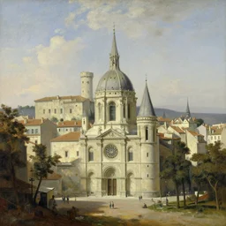 old city of lutetia, oil painting by eugene delacroix