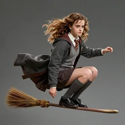 Digital art. Emma Watson as Hermione Granger. Beautiful. Gorgeous. Wearing a modern clothes. Flying on a broomstick. Vivid. Clean. Full of details. Extremely detailed. Award winning. Cinematic lighting. Michael Whelan. Tomer Hanuka. Karol Bak. Makoto Shinkai. Thomas kinkade. Matte painting. Trending on artstation.