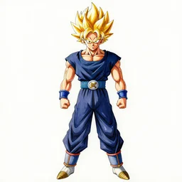 a watercolor painting full body character portrait of a super saiyan superhero in the style of jean giraud in the style of moebius trending on artstation deviantart pinterest detailed realistic hd 8 k high resolution