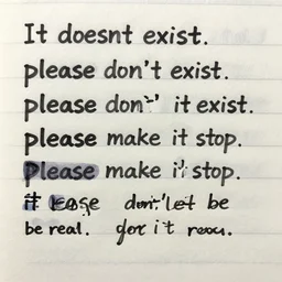 it doesn't exist. please don't let it exist. please make it stop. please don't let it be real.