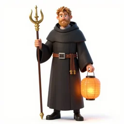 Jack o latern cleric , character concept, high quality, highly detailed,