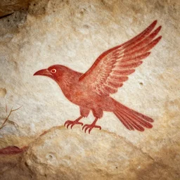 spirit of raven, prehistoric cave painting
