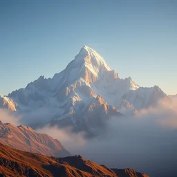 mountain at the morning, very detailed, octane render, realistic, 8 k, unreal engine 5, dramatic, volumetric, by ian hubert