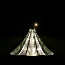 infinitely long playground slide in the dark,