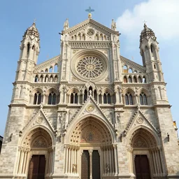 beautifully decorated cathedral painted by mœbius