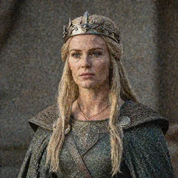 photo of a beautiful viking queen with ornate crown and robes, highly detailed, 4k, HDR,