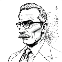 a smug modern aristocrat, character portrait, ink, black and white, inktober, crisp lines, concept art by tim bradstreet