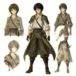 full body portrait character concept art design sheet, anime key visual of an archaeologist adventurer warrior, studio lighting delicate features finely detailed perfect art, at an ancient city, gapmoe yandere grimdark, trending on pixiv fanbox, painted by greg rutkowski makoto shinkai takashi takeuchi studio ghibli