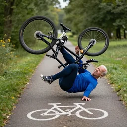 joe biden falling off bike while stopping on a bike path, baroque style, f / 2 2, 5 0 mm, 2 7 0 0 k, lighting, perfect faces, 8 k.