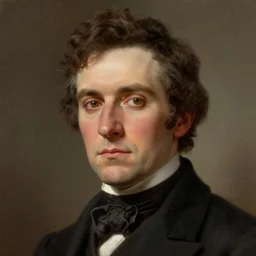 portrait of a 1 8 3 2 united states president, who is a young man a scholarly appearance, detailed face, 1 9 th century, highly detailed, cinematic lighting, digital art painting by greg rutkowski