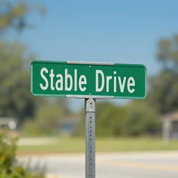 a street sign that says Stable Drive