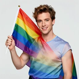 matt walsh daily wire holding a pride flag in drag