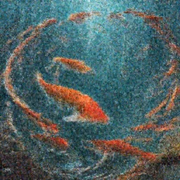 dystopian future ran by koi fish