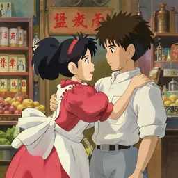 the market of hong kong, by hayao miyazaki