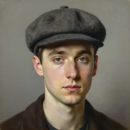beautiful oil matte portrait painting of elliot smith wearing a pork pie hat by anders zorn, wonderful masterpiece highly detailed, ultra realistic, by artemisia lomi gentileschi and caravaggio