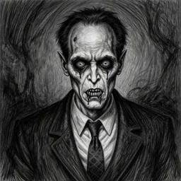 disturbing grunge still of a lovecraftian demon infested steve buscemi, crayon horror art in dark and muted colors, by arthur adams, by tom bagshaw, by henry asencio, by kikuchi hideyuki