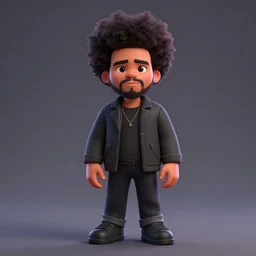 3 d model of the weeknd, in the style of pixar animation, octane render, ultra detailed, 3 d character model