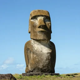 Fromt Facing Easter Island Head