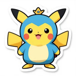 cute miss mascot maraiste maraiste quagsire pokemon sticker art, cronobreaker, beeple game icon