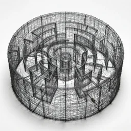 a labyrinth made from wires