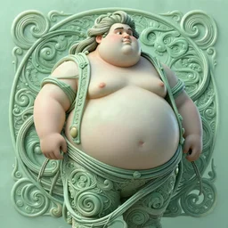 ultra realistic illustration, cinema 4 d art, cables fat man drawing, jade background, elegant, highly detailed, digital painting, concept art, intricate, swirl, smooth, sharp focus, illustration, art by artgerm and greg rutkowski and alphonse mucha