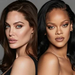 Portrait photography of indian beauty  who have the nose of Angelina Jolie,  lips of Megan Fox and the eyes of Rihanna, award winning photography by Leonardo Espina